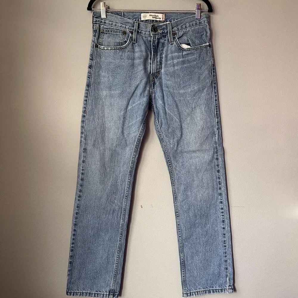 Levi's 520 Slouch Skinny Jeans Womens 18 Regular Blue‎ Cotton Runs Small